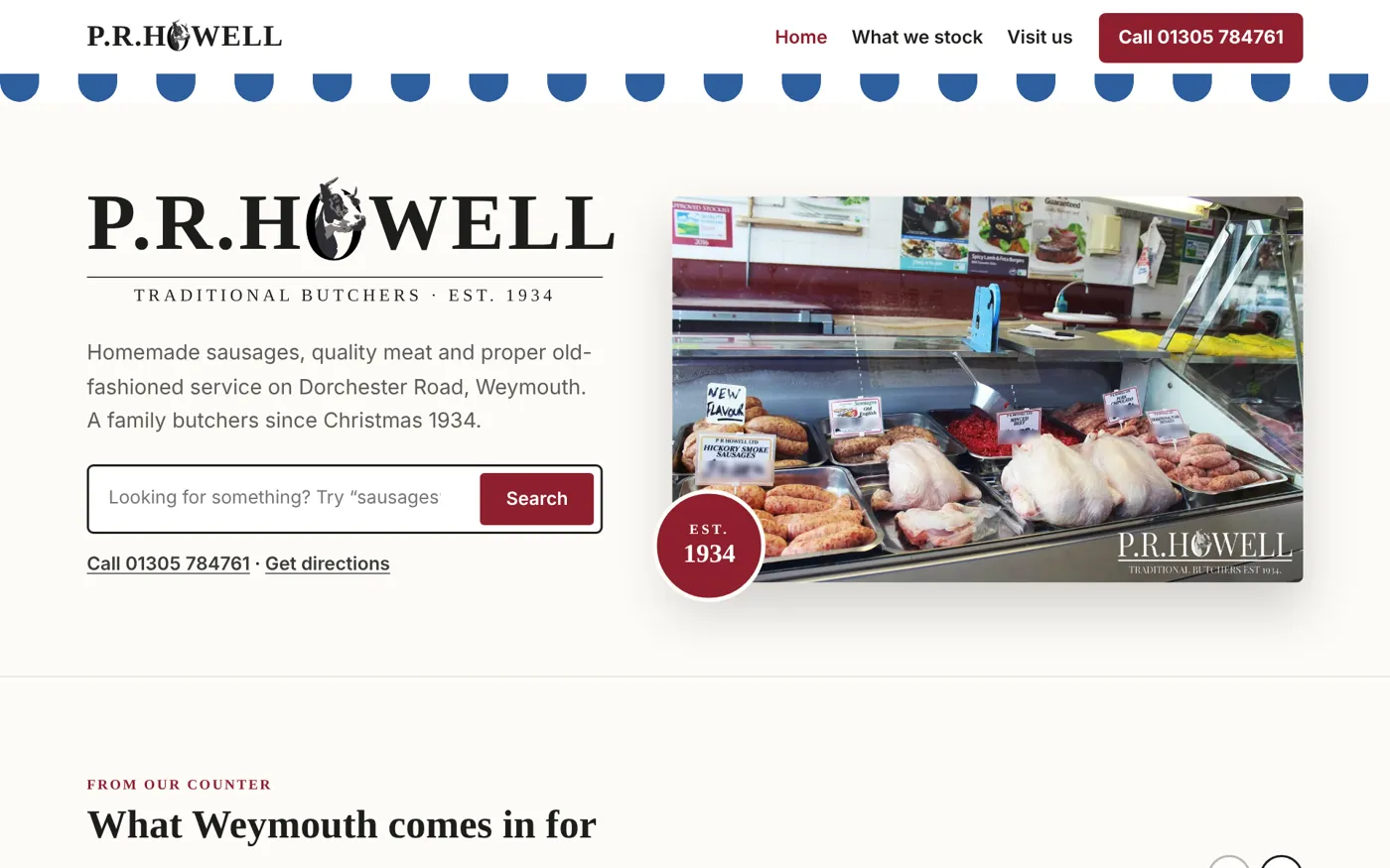 P.R. Howell website homepage
